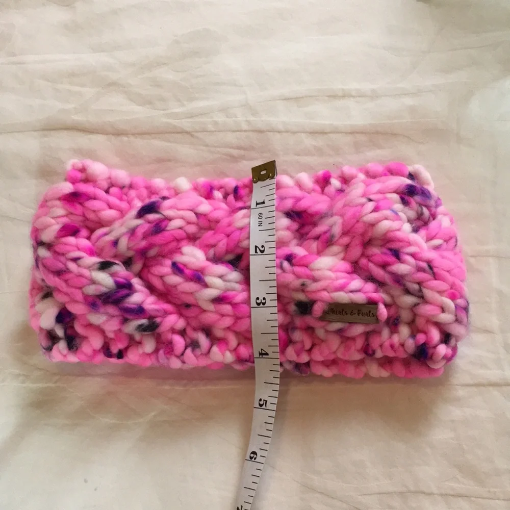 Hand Knit Women's Ear Warmer Headband Merino Wool